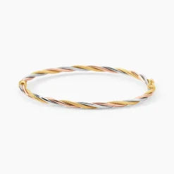 Bracelet Jonc Anaisaae Torsade Or Tricolore