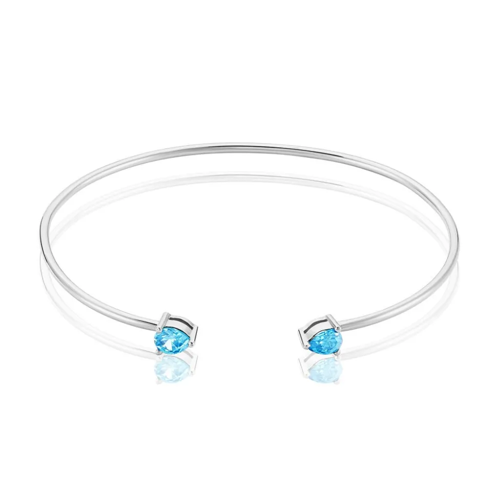 Bracelet Jonc Andriana Argent Blanc Oxyde De Zirconium