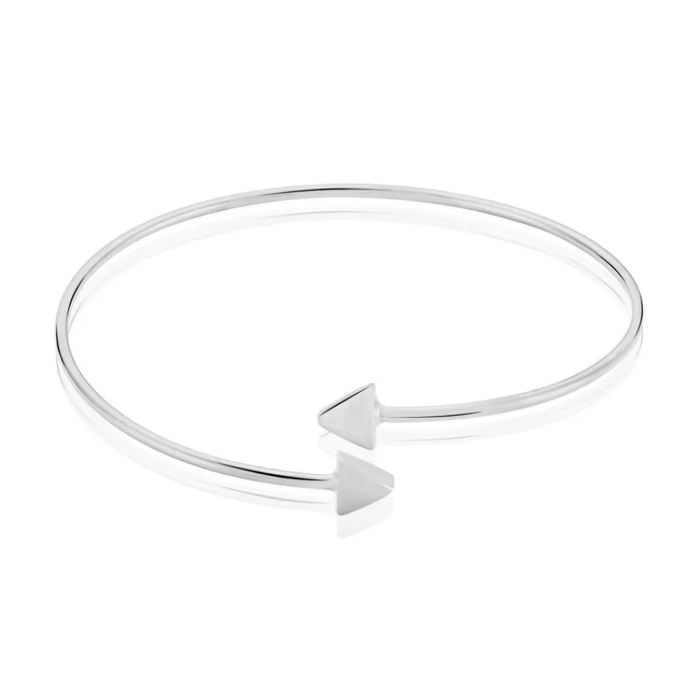 Bracelet Jonc Athanaise Argent Blanc|Marc Orian New