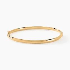 Bracelet Jonc Cynthia Fil Plat Lisse Or Jaune