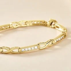 Bracelet Jonc Epiphanieae Plaqué Or Jaune Oxyde De Zirconium|Marc Orian New