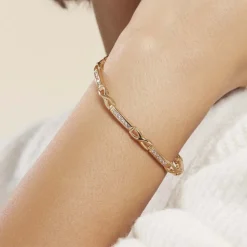 Bracelet Jonc Epiphanieae Plaqué Or Jaune Oxyde De Zirconium|Marc Orian New