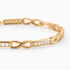 Bracelet Jonc Epiphanieae Plaqué Or Jaune Oxyde De Zirconium|Marc Orian New