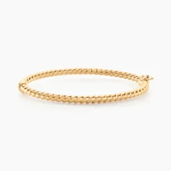 Bracelet Jonc Fritzi Torsade Or Jaune