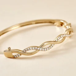 Bracelet Jonc Imae Plaqué Or Jaune Oxyde De Zirconium|Marc Orian Outlet