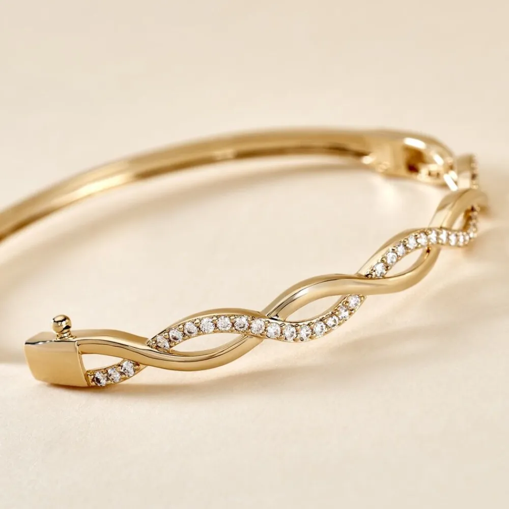 Bracelet Jonc Imae Plaqué Or Jaune Oxyde De Zirconium|Marc Orian Outlet
