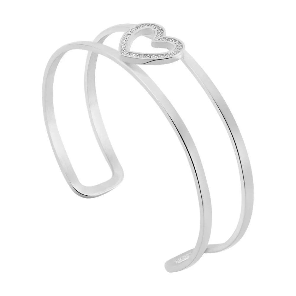 Bracelet Jonc Agnes Acier Blanc Cristal|IMAGINE Outlet