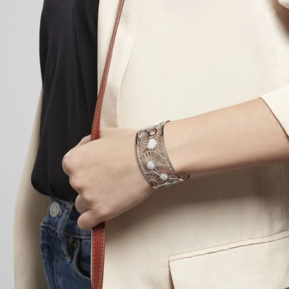 Bracelet Jonc Florette Strass Acier Blanc Strass|IMAGINE Online