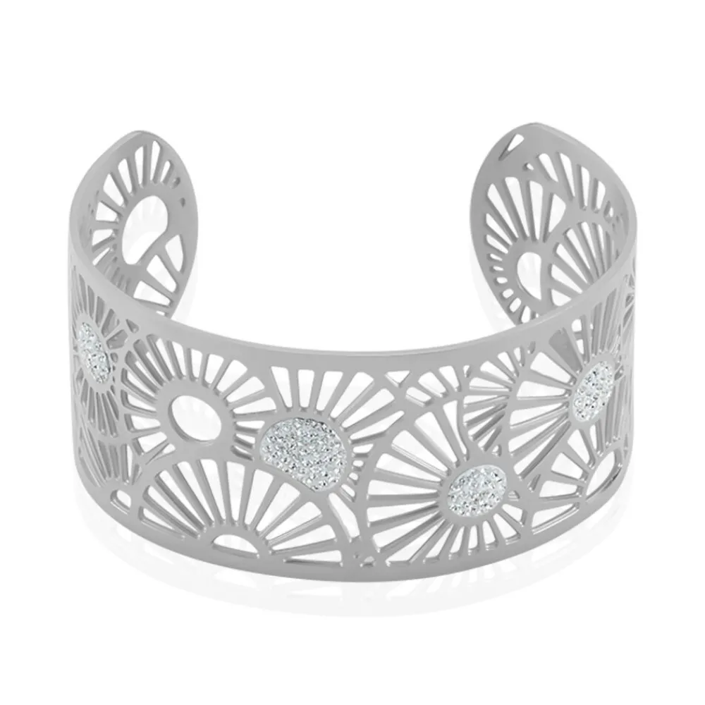 Bracelet Jonc Florette Strass Acier Blanc Strass|IMAGINE Online
