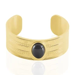 Bracelet Jonc Segolene Acier Jaune Pierre De Synthese|IMAGINE Sale