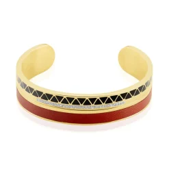 Bracelet Jonc Victoriano Acier Jaune Strass|IMAGINE