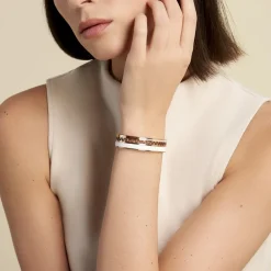 Bracelet Jonc Victoriano Acier Rose Strass|IMAGINE New