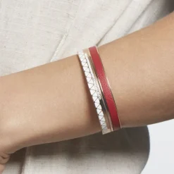 Bracelet Jonc Victoriano Acier Rose Strass|IMAGINE Outlet