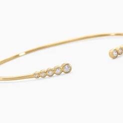 Bracelet Jonc Iza Plaque Or Jaune Oxyde De Zirconium|Marc Orian Clearance