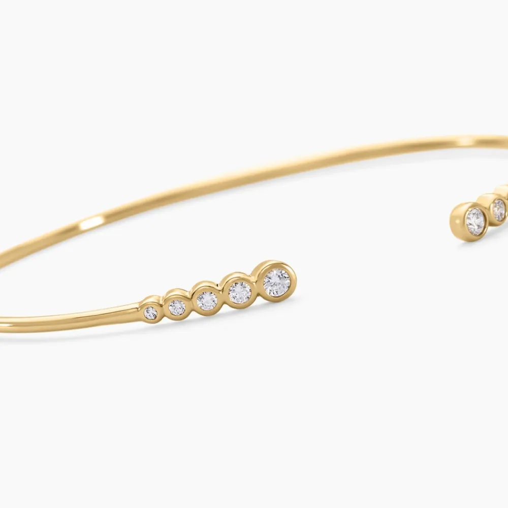 Bracelet Jonc Iza Plaque Or Jaune Oxyde De Zirconium|Marc Orian Clearance