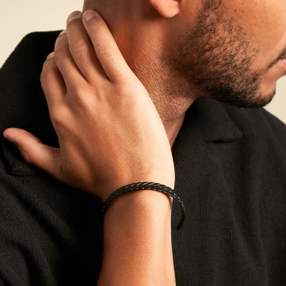 Bracelet Jonc Jourdan Guilherme Acier Noir