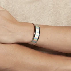 Bracelet Jonc Kayssi Acier Blanc|IMAGINE Discount