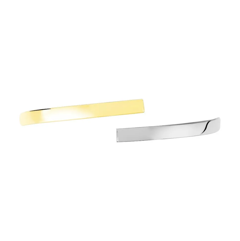 Bracelet Jonc Loise 2 Fils Carres Or Bicolore