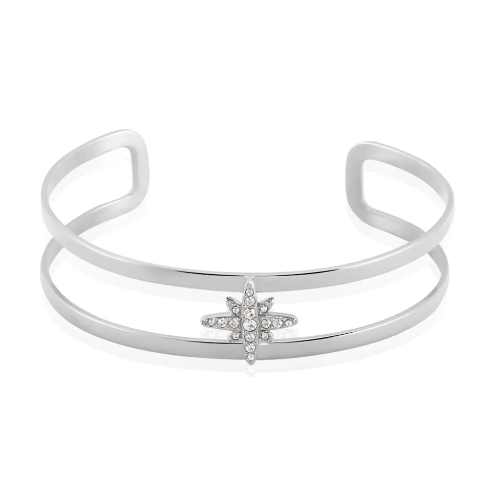 Bracelet Jonc Melyane Acier Blanc Strass