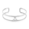 Bracelet Jonc Meysa Acier Blanc Strass