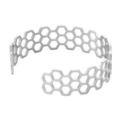 Bracelet Jonc Ouvert Acier Blanc Buglose|IMAGINE Outlet