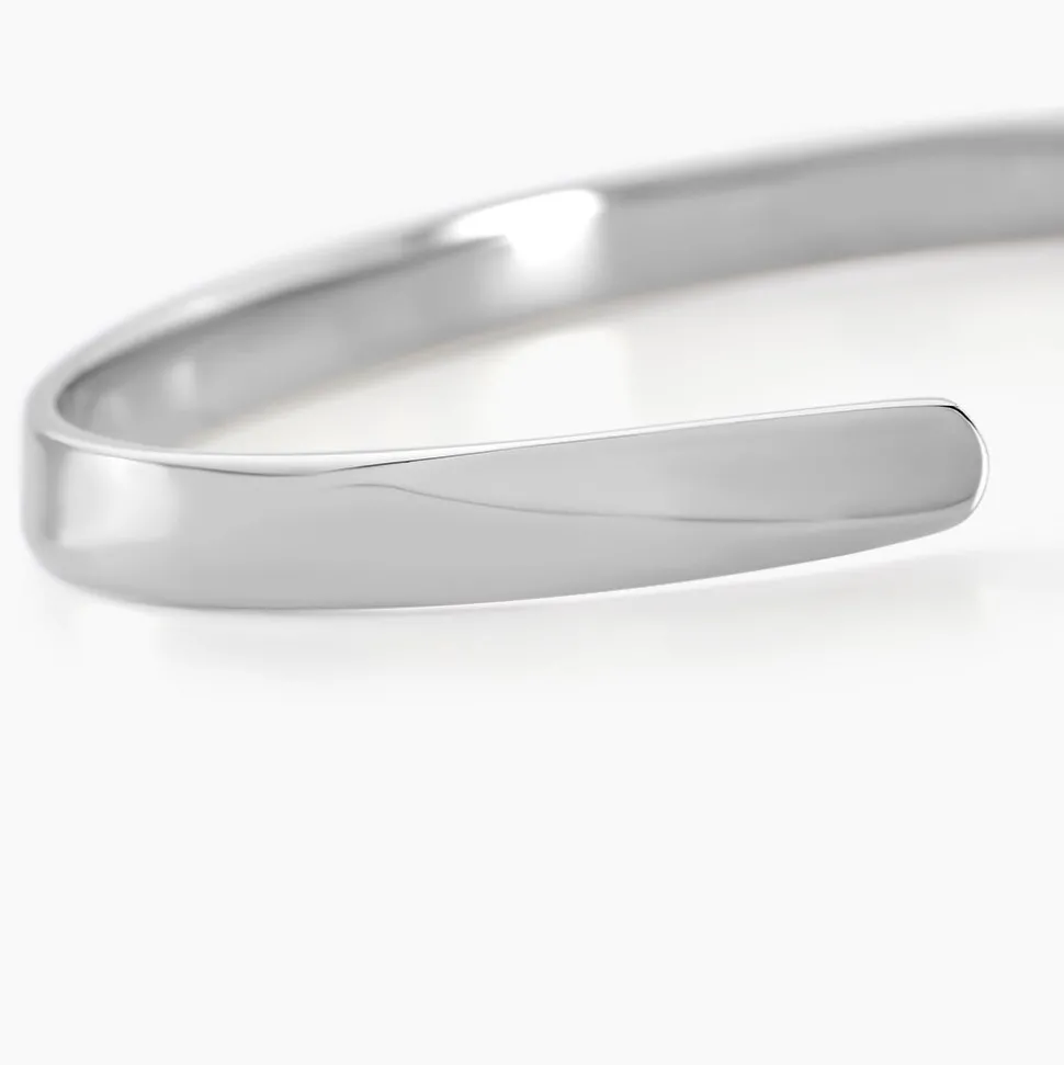 Bracelet Jonc Two Argent Blanc