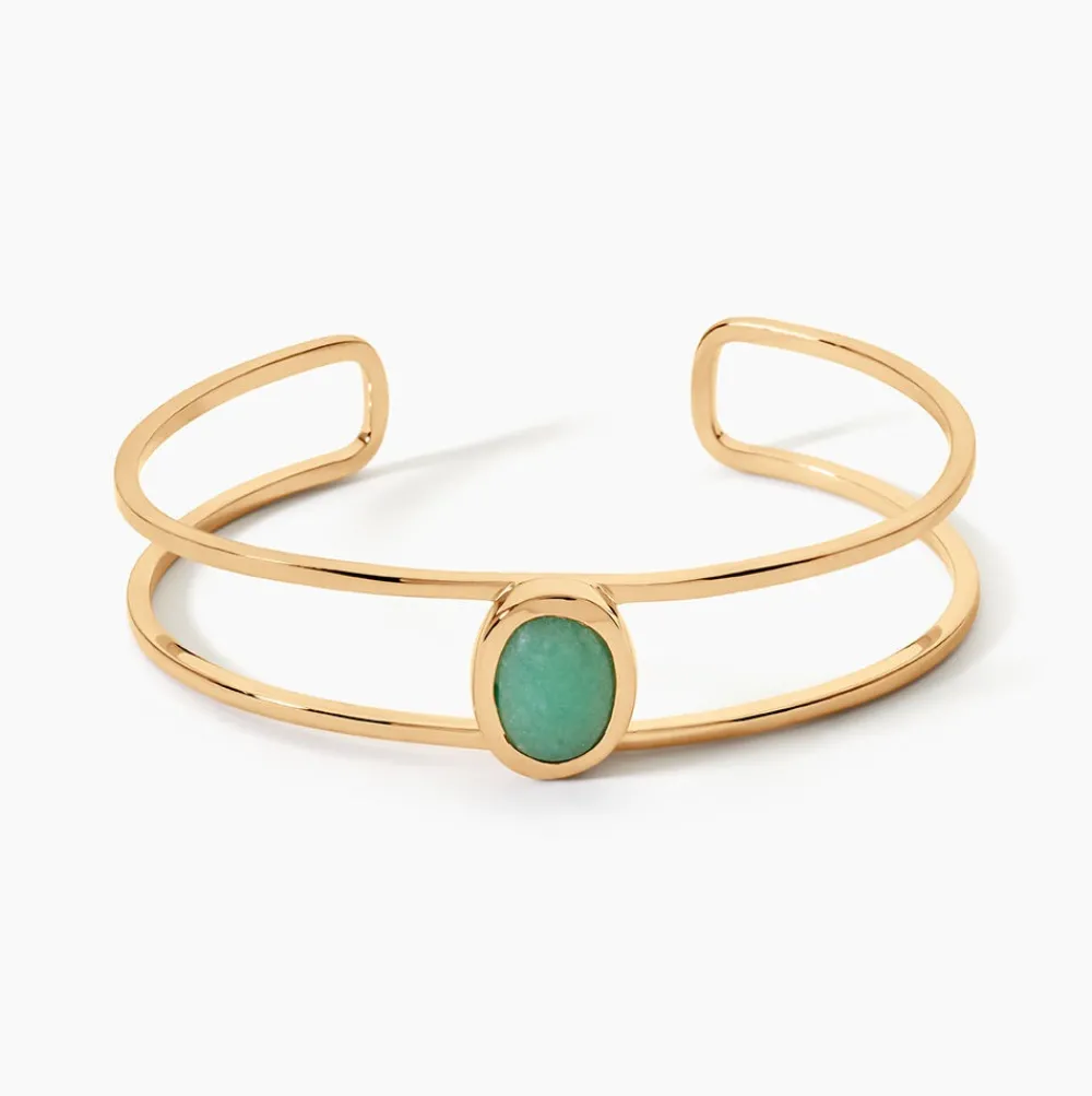 Bracelet Jonc Veina Plaqué Or Jaune Aventurine|Marc Orian Hot