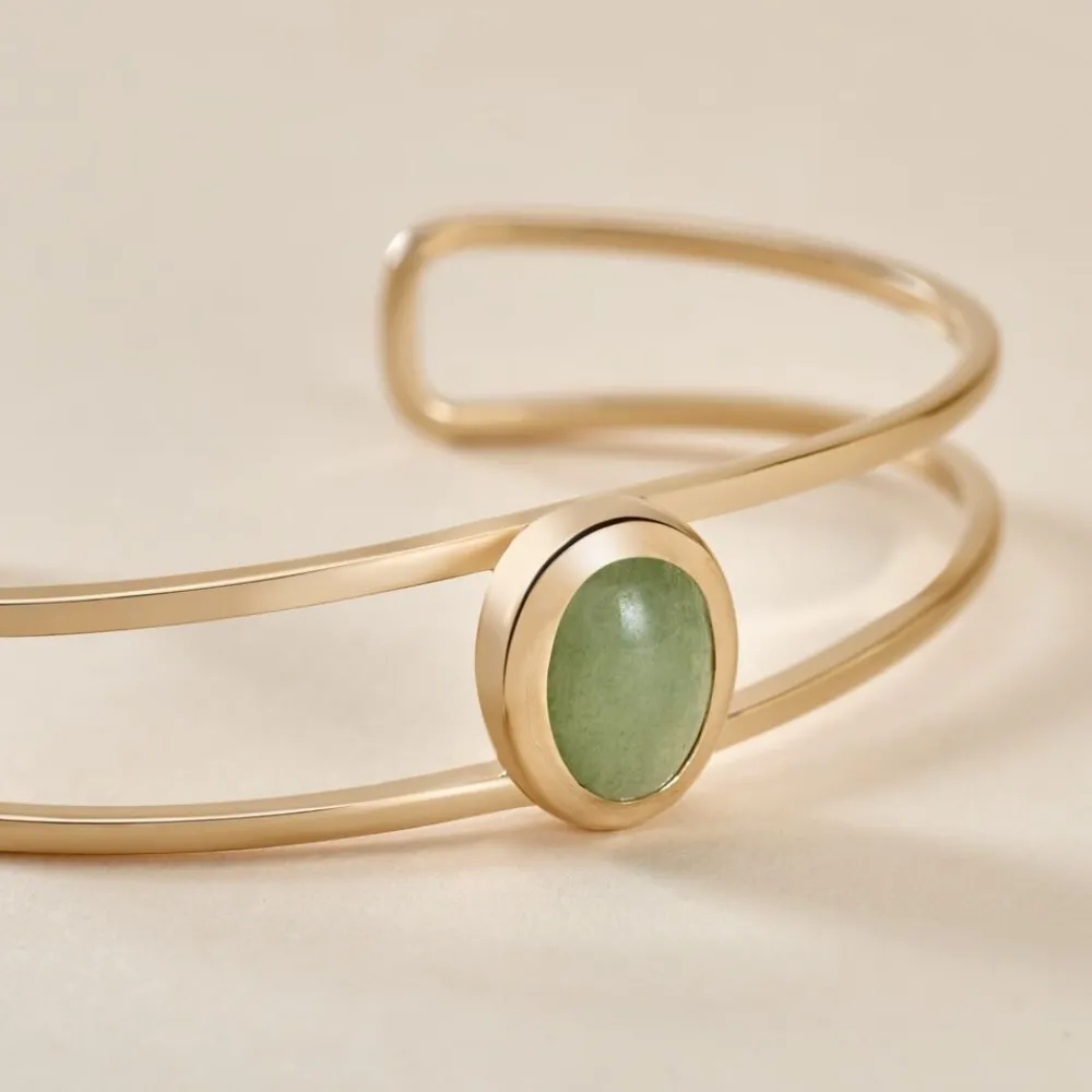 Bracelet Jonc Veina Plaqué Or Jaune Aventurine|Marc Orian Hot