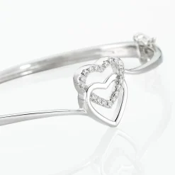Bracelet Jonc Veronike Argent Blanc Oxyde De Zirconium