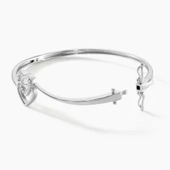 Bracelet Jonc Veronike Argent Blanc Oxyde De Zirconium
