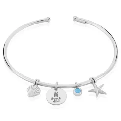 Bracelet Jonc Zerane Argent Blanc Oxyde De Zirconium