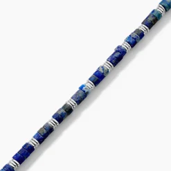 Bracelet Jourdan Arttu Acier Argenté Lapis Lazuli