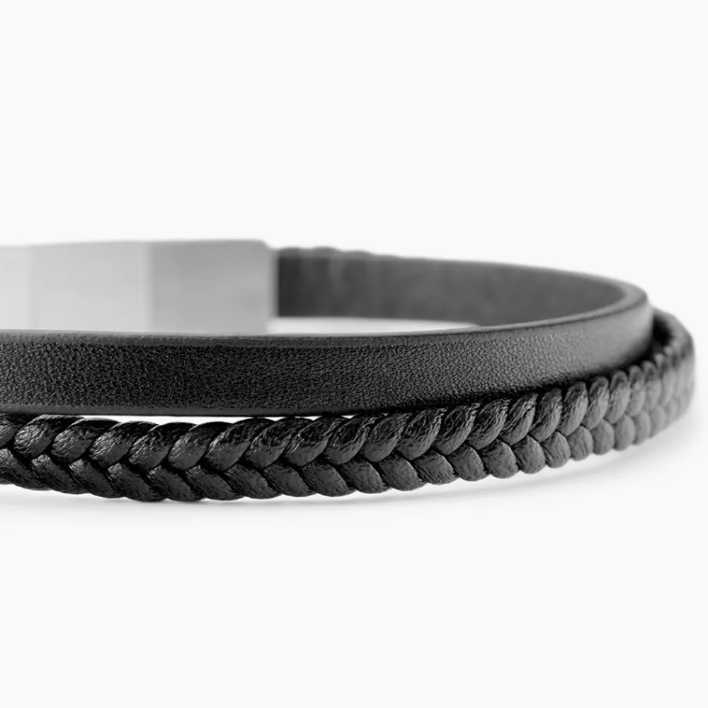 Bracelet Cuir De Vache Noir|JOURDAN Best