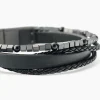 Bracelet Cuir De Vache Noir Hématite Onyx|JOURDAN Clearance