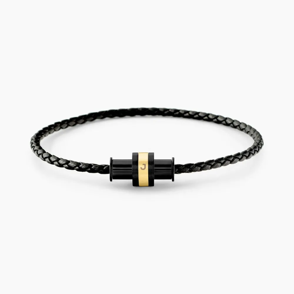 Bracelet Cuir De Vache Noir|JOURDAN
