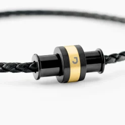 Bracelet Cuir De Vache Noir|JOURDAN