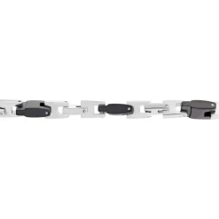 Bracelet Homme Black Beal Acier Argente|JOURDAN Discount