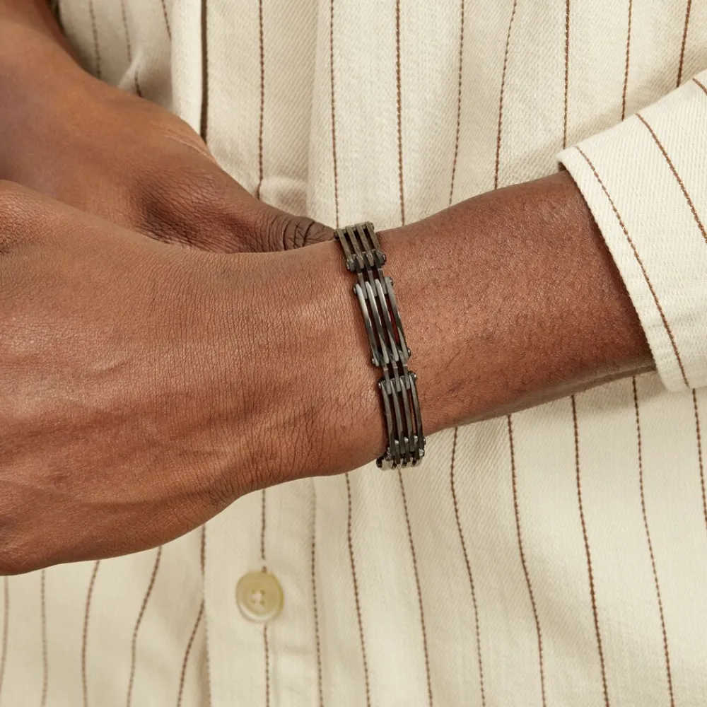 Bracelet Homme Rio Acier Noir|JOURDAN Hot