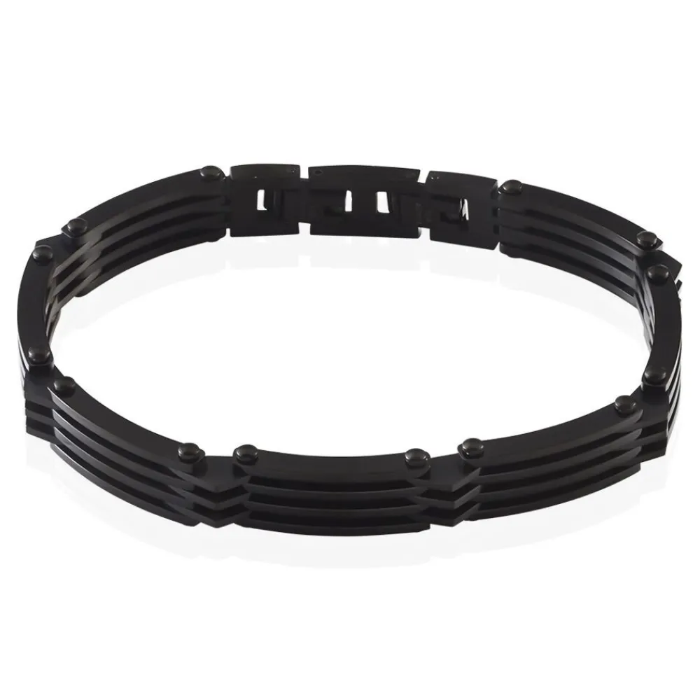 Bracelet Homme Rio Acier Noir|JOURDAN Hot