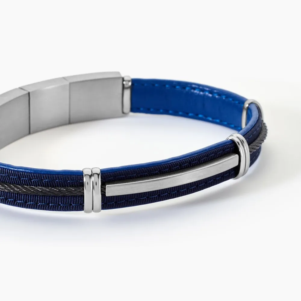 Bracelet Otto Cuir Bleu|JOURDAN Outlet