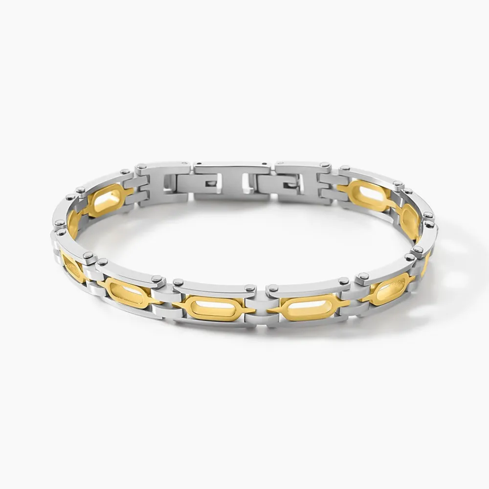Bracelet Wild Acier Blanc Et Jaune|JOURDAN Online
