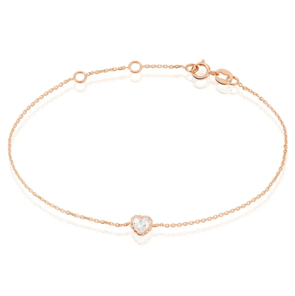 Bracelet Kadidjatou Or Rose Oxyde De Zirconium