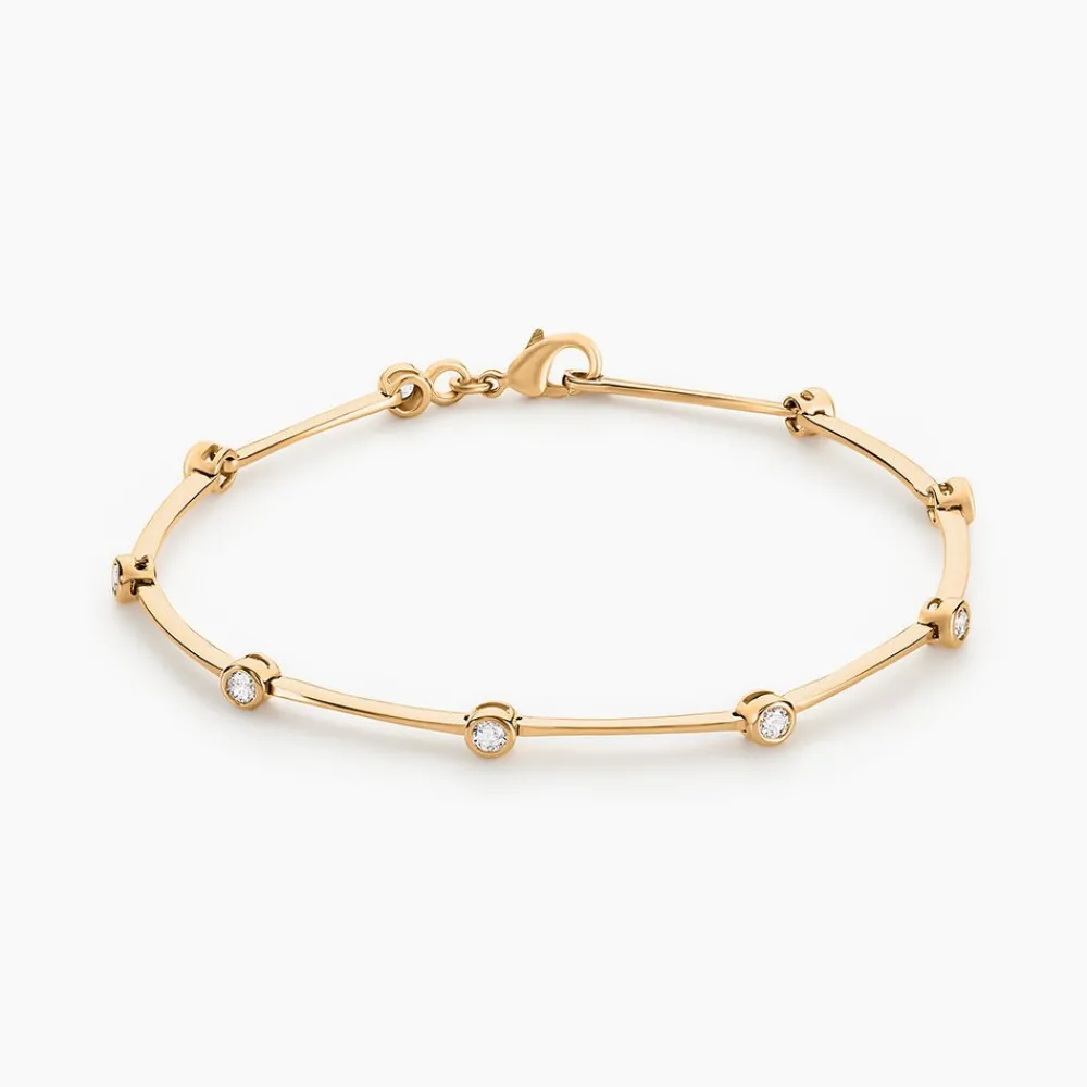 Bracelet Kaelig Plaqué Or Jaune Oxyde De Zirconium|Marc Orian Hot