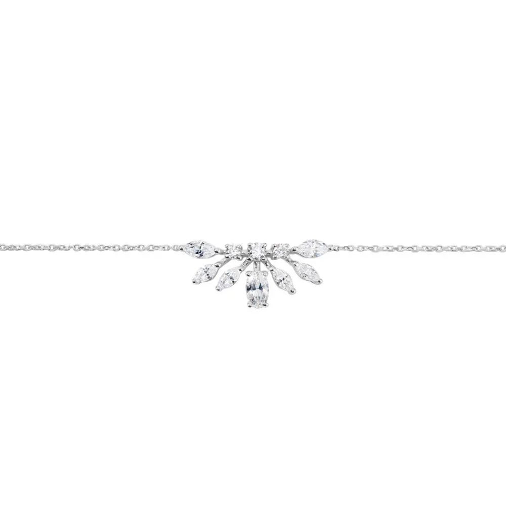 Bracelet Kaelle Or Blanc Oxyde De Zirconium|Marc Orian Hot