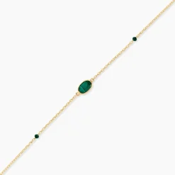 Bracelet Kakalina Or Jaune Malachite