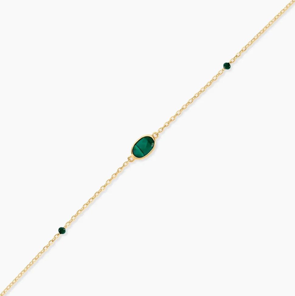 Bracelet Kakalina Or Jaune Malachite
