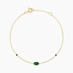 Bracelet Kakalina Or Jaune Malachite