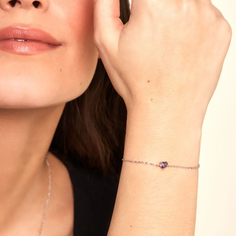 Bracelet Kelvyn Argent Blanc Oxyde De Zirconium|Marc Orian Sale