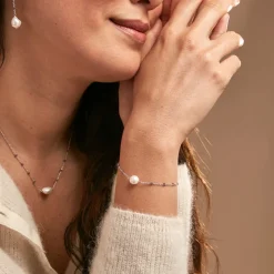 Bracelet Kerri Argent Blanc Perle De Culture Améthyste|Marc Orian New