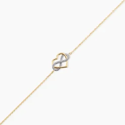 Bracelet Lachina Or Bicolore Oxyde De Zirconium
